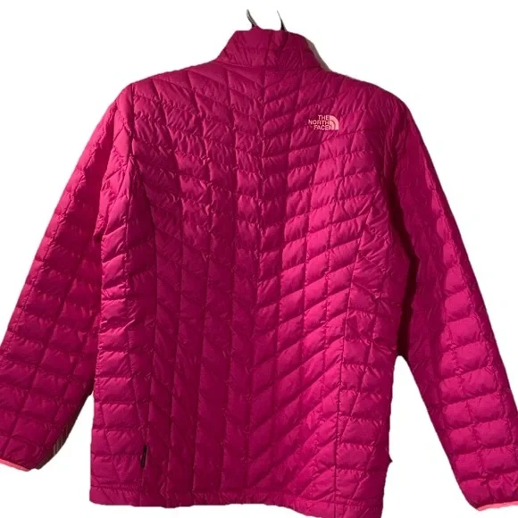 The North Face Thermoball Full Zip Polyester Jacket - Pink Quilt Girl's XL (18)